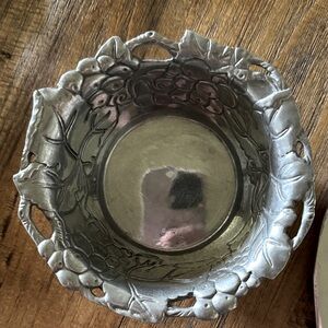 Arthur Court Silver Floral Decorative Bowl approximately 5.5”